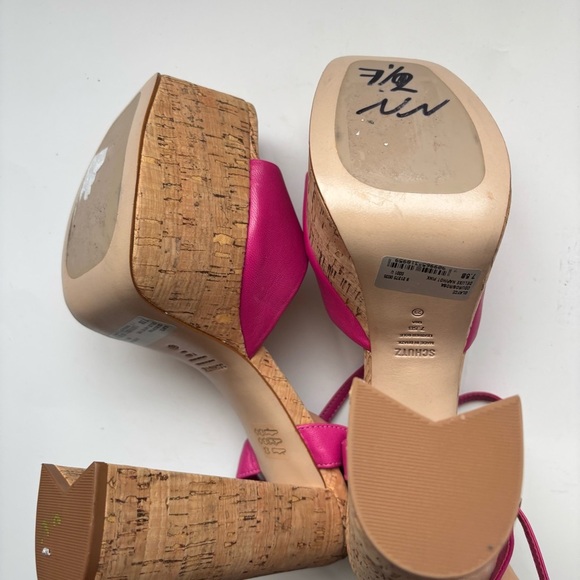 Schutz GLAYCE NAPPA LEATHER Platform SANDAL Sz 7.5 - Picture 7 of 8